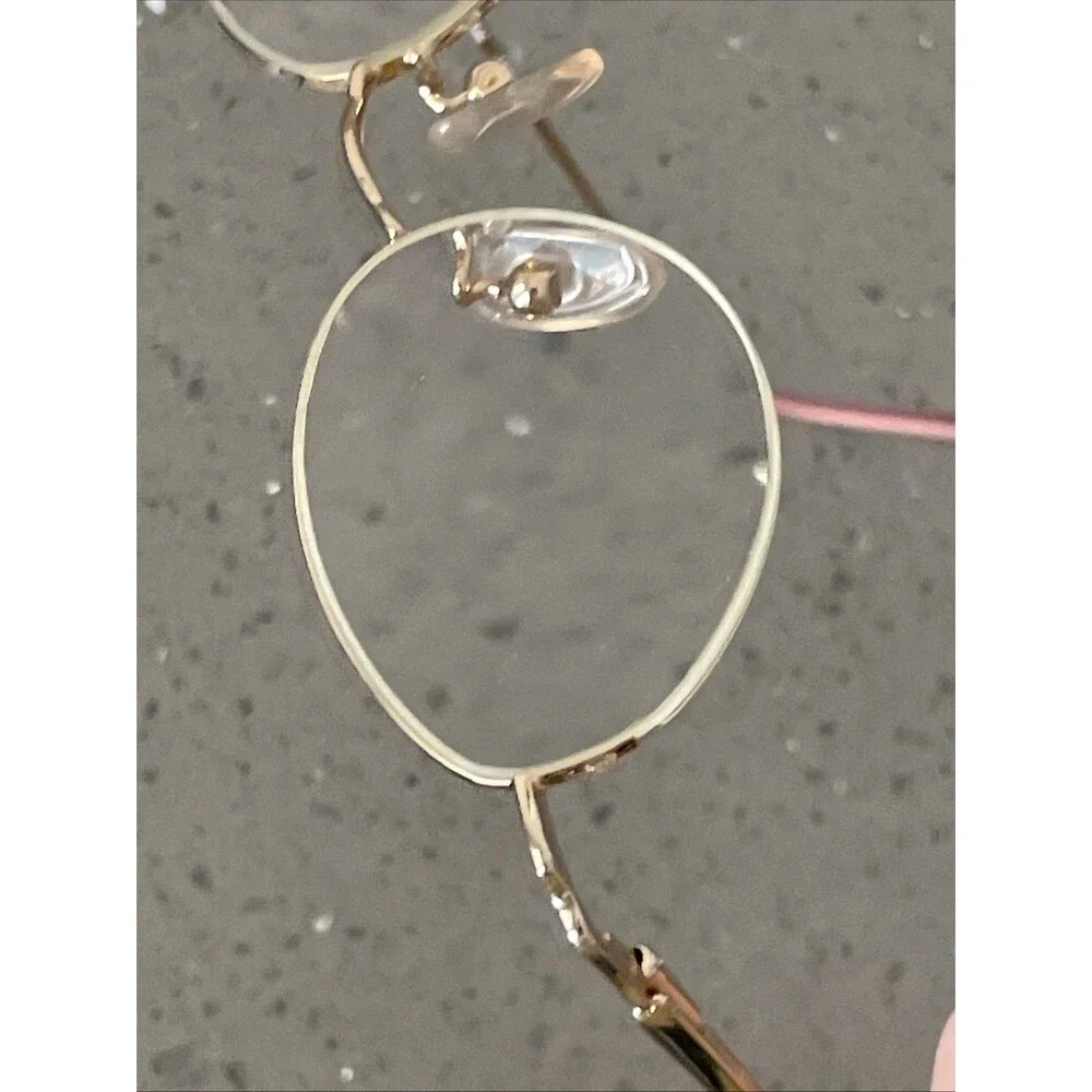 Nine West 21 Eyeglasses Frames ONLY 46-19-130 7FX Gold half rim pink tortoise